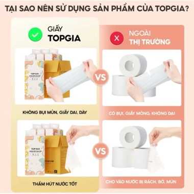 Khăn Giấy Vệ Sinh Treo Tường TopGia Đa Sắc 4 Lớp 1.280 Tờ Thùng 8 Bịch +3 Móc Treo Giá 115.000 VND 7