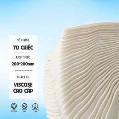 Khăn Khô Đa Năng 20x20cm 70 chiếc - Mềm Mại, Thấm Nước, Giá Ưu Đãi 89.000 VND 5