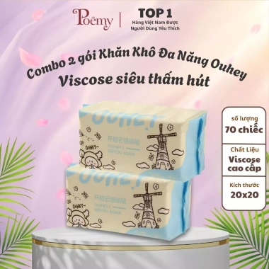 Khăn Khô Đa Năng 20x20cm 70 chiếc - Mềm Mại, Thấm Nước, Giá Ưu Đãi 89.000 VND 10