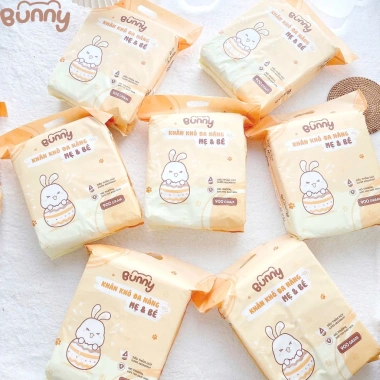 Khăn Khô Đa Năng Bunny 900g - 10 Gói Mềm Mịn, Không Sơ, Giá Ưu Đãi 148.500₫ 7