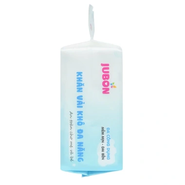 Khăn khô đa năng Jubon 600g mềm mịn, thấm hút tốt, an toàn mẹ bé, túi treo rút chỉ 110.000đ 5