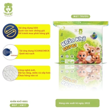 Khăn khô đa năng Mipbi vải siêu mềm 400g-800g, hàng cao cấp, giảm giá 100.000₫ 4