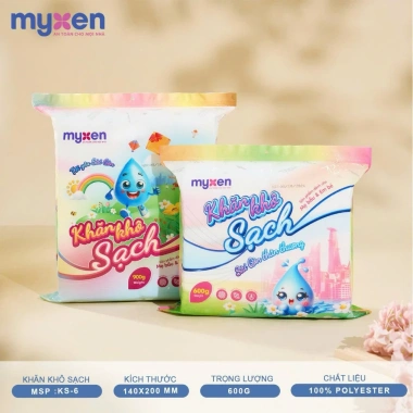 Khăn khô sạch Myxen cho mẹ bầu & bé - Đa năng, mềm mại, an toàn - Giá 100.000đ (giảm từ 123.000đ) - Uni Baby 2