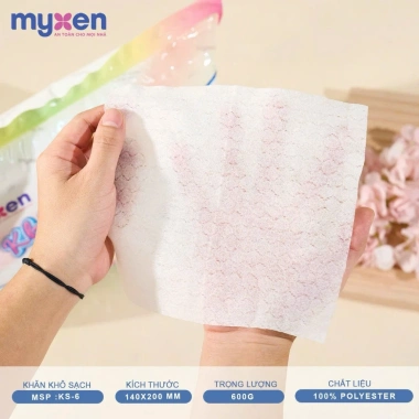 Khăn khô sạch Myxen cho mẹ bầu & bé - Đa năng, mềm mại, an toàn - Giá 100.000đ (giảm từ 123.000đ) - Uni Baby 4