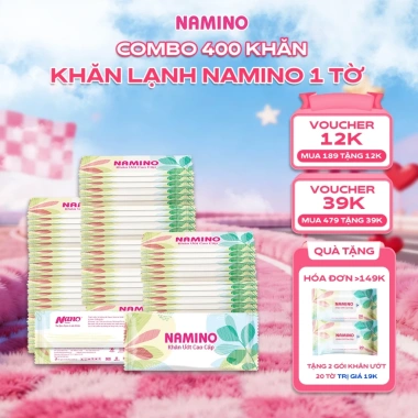 Khăn Lạnh Namino 1 Tờ 100 Cái - Vải dày mịn, an toàn, phù hợp nhà hàng, quán ăn, dịch vụ du lịch - Giá 153.000 2