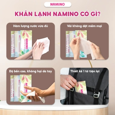 Khăn Lạnh Namino 1 Tờ 100 Cái - Vải dày mịn, an toàn, phù hợp nhà hàng, quán ăn, dịch vụ du lịch - Giá 153.000 7