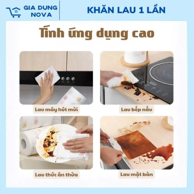 Khăn Lau 1 Lần Đa Năng Cao Cấp Nova - Thấm Hút Mạnh, Sạch Nhanh, An Toàn Vệ Sinh - Chỉ 15.000₫