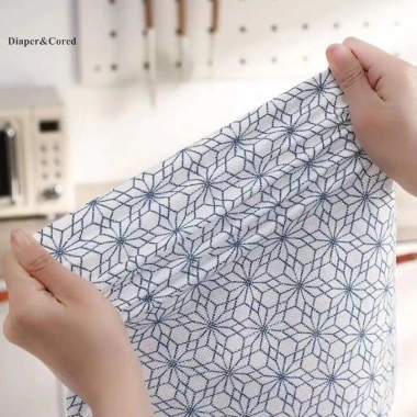Khăn lau bát đĩa 40 chiếc – Vải tái sử dụng, thấm hút mạnh, không dệt – Diaper CORED 87k 3