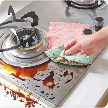 Khăn Lau Bếp Đa Năng 2 Mặt Siêu Thấm Nước, Mềm Mịn, Lau Sạch Dầu Mỡ 12.000đ 9