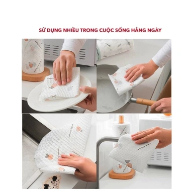 Khăn Lau Bếp Đa Năng Cuộn 25cm - Giá 18.000đ, Tái Sử Dụng Nhiều Lần, Thấm Ngấm 4 Khăn Lau Bếp Đa Năng Cuộn 25cm - Giá 18.000đ, Tái Sử Dụng Nhiều Lần, Thấm Ngấm 4