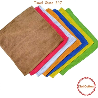 Khăn lau đa năng 100% cotton 30x30cm - Thấm nước, nhanh khô, nhiều màu, giá chỉ 28.900đ 10