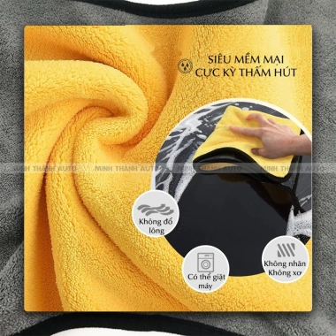 Khăn lau đa năng 2 lớp microfiber mềm mịn, thấm hút tốt cho ô tô, xe hơi, bếp, kính - MINH THÀNH AUTO 16.500 VND 3 Khăn lau đa năng 2 lớp microfiber mềm mịn, thấm hút tốt cho ô tô, xe hơi, bếp, kính - MINH THÀNH AUTO 16.500 VND 3