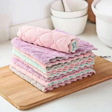Khăn lau đa năng 2 mặt siêu thấm cotton - Combo 10/20/50, an toàn da tay, 14.000₫