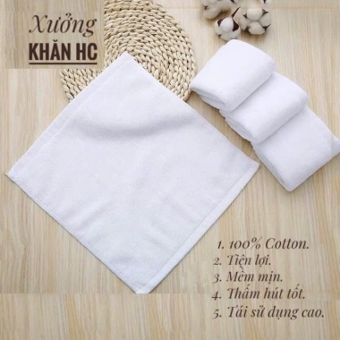Khăn lau đa năng 30x30cm 2 mặt bông - Khăn mặt trẻ em, set 10c, giá 45.000đ