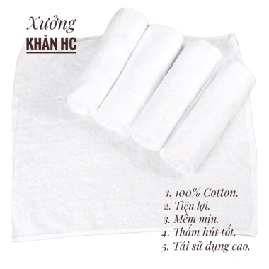 Khăn lau đa năng 30x30cm 2 mặt bông - Khăn mặt trẻ em, set 10c, giá 45.000đ