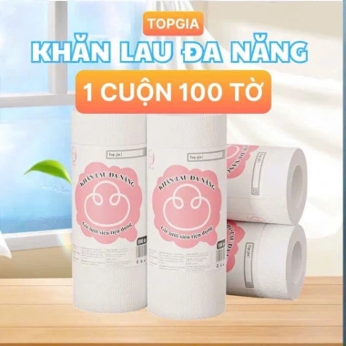 Khăn Lau Đa Năng Cuộn 100 Tờ Siêu Dai, Bản Lớn Giặt Tái Sử Dụng - Giá 63.000₫ 10 Khăn Lau Đa Năng Cuộn 100 Tờ Siêu Dai, Bản Lớn Giặt Tái Sử Dụng - Giá 63.000₫ 10