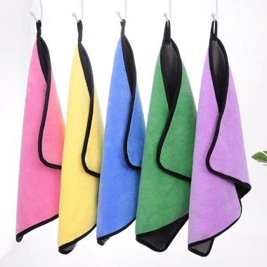 Khăn Lau Đa Năng Microfiber 2 Mặt Vàng Xám Siêu Thấm Cực Dày Không Đổ Lông Cho Ô Tô Xe Hơi Giá 16.000₫ 2