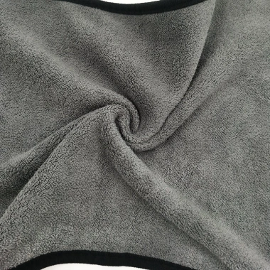 Khăn Lau Đa Năng Microfiber 2 Mặt Vàng Xám Siêu Thấm Dày Không Đổ Lông Cho Ô Tô Xe Hơi 7