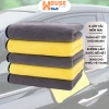 Khăn Lau Đa Năng Microfiber 2 Mặt Vàng Xám Siêu Thấm Không Đổ Lông Full Size Cho Ô Tô - 10.000₫