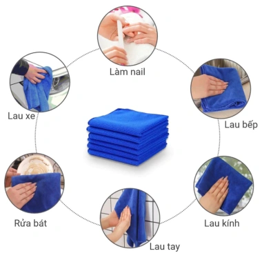 Khăn lau đa năng vuông siêu rẻ cho nail mi thấm hút tốt nhanh khô giá 5.225đ 7