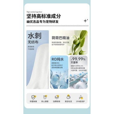 Khăn lau dùng một lần cho thú cưng – Chuyên dụng tắm, nước mắt, liếm, giảm 20% 168.824₫ 5