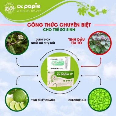 Khăn lau hạ sốt Dr.papie cho bé hạ nhiệt - Ngăn co giật, 25 gói, 149.000 Uni Baby 2