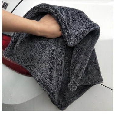 Khăn lau khô ô tô dày 50x80cm, thấm hút, không đổ lông, sợi xoắn tím nhạt - 90.000₫