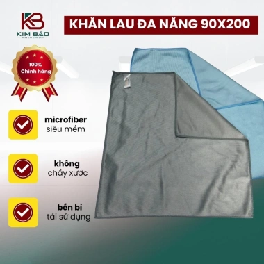 Khăn Lau Kính 40x40cm Kim Bảo Cao Cấp - Thấm Hút Tốt, Đa Năng, Giá 40.000₫