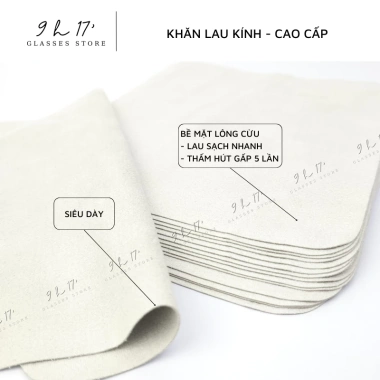 Khăn lau kính dày dặn lông cừu, thấm hút gấp 5 lần, sạch nhanh chỉ 13.000 VND