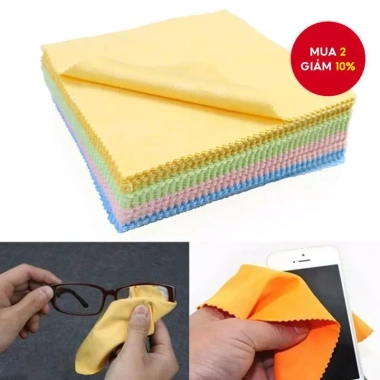 Khăn Lau Kính Microfiber 100 Miếng - Mềm Nhẹ, Không Trầy, Giá 75.900₫
