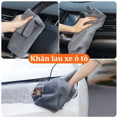 Khăn Lau Kính Nano Chống Bám Bụi, Không Bám Hơi Nước - Ô tô, Giá chỉ 25.000đ 2