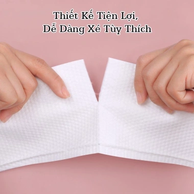 Khăn lau mặt 1 lần bông tự nhiên Ani Merry - Đa năng tẩy trang, khô nhanh, giá 18.000₫