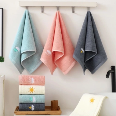 Khăn Lau Mặt Cotton Dày Dặn 34x74cm/50x25cm - Thấm Hút Nhanh, Giá Ưu Đãi