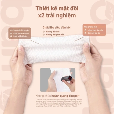 Khăn lau mặt khô Bamo cho mẹ & bé - Sợi thiên nhiên mềm mại, thấm hút tốt, 60 tờ, 50.000đ 4 Khăn lau mặt khô Bamo cho mẹ & bé - Sợi thiên nhiên mềm mại, thấm hút tốt, 60 tờ, 50.000đ 4