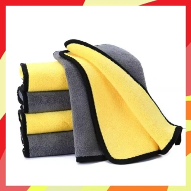 Khăn lau Microfiber 2 mặt chuyên dụng xe hơi - Siêu thấm, không vệt, chỉ 10.000 3