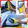 Khăn lau Microfiber 2 mặt chuyên dụng xe hơi - Siêu thấm, không vệt, chỉ 10.000 4