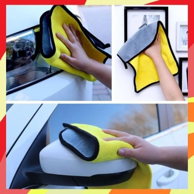 Khăn lau Microfiber 2 mặt chuyên dụng xe hơi - Siêu thấm, không vệt, chỉ 10.000 4