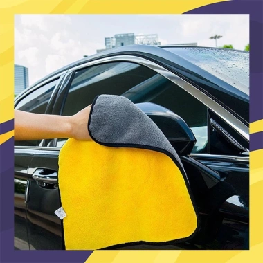 Khăn lau Microfiber 2 mặt chuyên dụng xe hơi - Siêu thấm, không vệt, chỉ 10.000 5