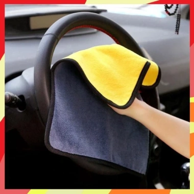 Khăn lau Microfiber 2 mặt chuyên dụng xe hơi - Siêu thấm, không vệt, chỉ 10.000 6