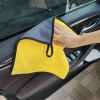 Khăn lau ô tô 2 mặt Microfiber siêu mềm, siêu thấm, dày, không đổ lông - Giá 15.000đ 4