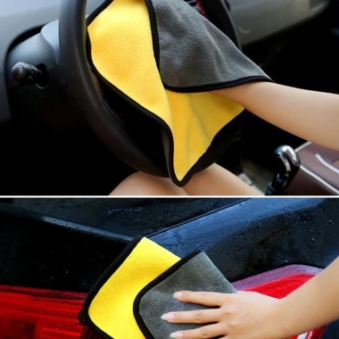 Khăn lau ô tô GCAR Microfiber 2 lớp dày dặn, mềm mịn, đa năng - Giá chỉ 14.500đ 9