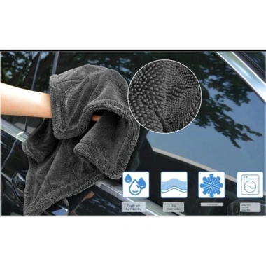 Khăn Lau Ô Tô và Xe Máy Đa Năng 2 Lớp Microfiber Siêu Thấp Hút 40x40cm Giá 95k