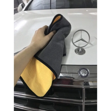 Khăn lau ô tô xe hơi 2 lớp cao cấp màu vàng - Siêu sạch, thấm hút, đa năng lau bếp, kính, tay - Giá 15.000đ 9
