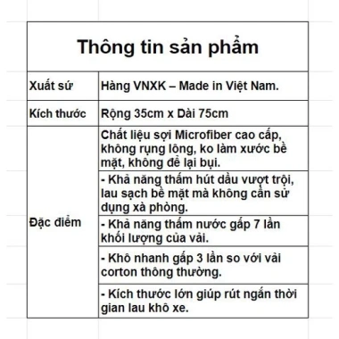 Khăn lau ô tô xe máy Microfiber không sổ lông 35x75cm siêu thấm hút - Vệ sinh nhà bếp bàn kính Nhật Bản Mart 21.000₫ 8