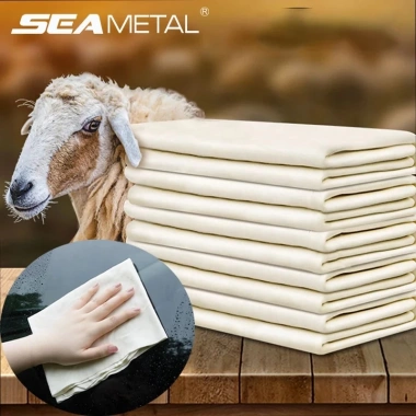 Khăn lau rửa xe hơi SEAMETAL da lộn cừu – Thấm hút nước tốt, đa năng, giá chỉ 67.716₫