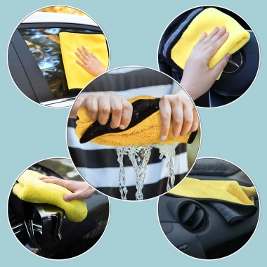 Khăn lau rửa xe ô tô Microfiber 2 mặt cao cấp siêu thấm hút nước - Chỉ 20.000đ (giá gốc 26.000đ)