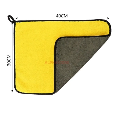 Khăn Lau Siêu Thấm 2 Lớp Microfiber Dày 600GSM - Lau Xe, Bếp, Giày, Giá 19.000