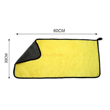 Khăn Lau Siêu Thấm 2 Lớp Microfiber Dày 600GSM - Lau Xe, Bếp, Giày, Giá 19.000