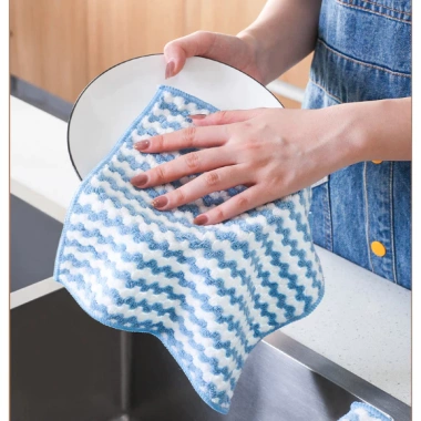 Khăn lau sọc vằn đa năng chất lượng cao, siêu thấm hút, mềm mại, dùng cho bếp & tay – 7.500₫