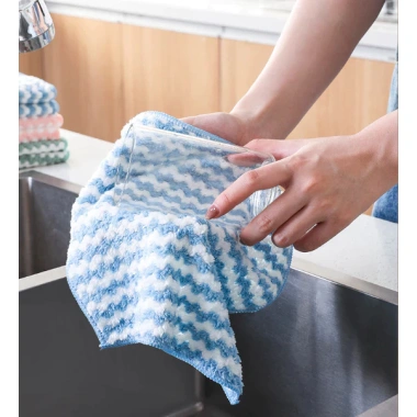 Khăn lau sọc vằn đa năng chất lượng cao, siêu thấm hút, mềm mại, dùng cho bếp & tay – 7.500₫